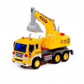 "Сити", автомобиль-экскаватор инерционный (со светом и звуком) (жёлтый) (в коробке) арт. 86365