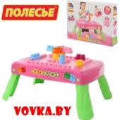 Набор игровой с конструктором (20 элементов) в коробке (розовый) с элементом вращения арт. 58010