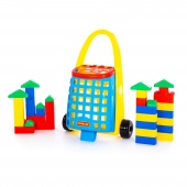 Забавная тележка + Конструктор "Беби" (38 элементов) арт.46888