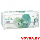 Детские влажные салфетки Pampers Aqua Pure 96шт. (2*48шт), арт. 8001090603357