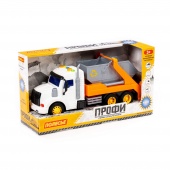 "Профи", автомобиль-контейнеровоз инерционный (со светом и звуком) (оранжевый) (в коробке) арт.86266