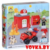 Конструктор "Пожарная станция", 35 дет., арт.HG-1297