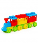 Конструктор - Паровоз с двумя вагонами арт. 2044 Полесье