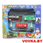 Железная дорога "Новогодний паровоз", свет/звук, арт.3018D