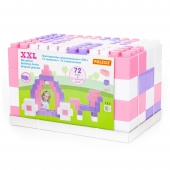 Конструктор строительный "XXL", 72 элемента (v2) + соединитель (72 элемента) арт.68088 Полесье