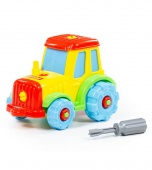 Конструктор-транспорт "Трактор" (20 элементов) (в пакете) арт. 77769 Полесье