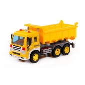 "Сити", автомобиль-самосвал инерционный (со светом и звуком) (жёлтый) (в коробке) арт. 86204