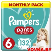 Трусики Pampers Pants Extra Large 6 (15+ кг) 132шт, Россия, арт. 8001090808080