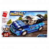 Конструктор Qman гоночная машина (голубая, 168 деталей), арт. 4201-3