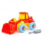 Конструктор-транспорт "Погрузчик" (20 элементов) (в пакете) арт. 77103 Полесье