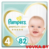 Подгузники Pampers Premium Care 4 Maxi (9-14 кг) 82 шт, Россия, арт. 8001090646637