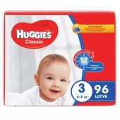 Подгузники Huggies Classic 3 (4-9 кг) 96шт . арт. 5029053547282