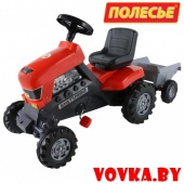 Каталка-трактор с педалями "Turbo" с полуприцепом арт. 52681