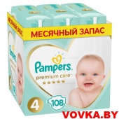 Подгузники Pampers Premium Care 4 Maxi (9-14 кг) 108 шт, Россия, арт. 8001841648835