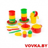 Набор детской посуды "Хозяюшка" на 6 персон арт. 4015 Полесье