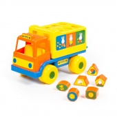 Логический грузовичок "Миффи" с 6 кубиками №1(в сеточке) арт.64394 Полесье