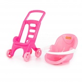 Тележка "Pink Line 2х1" (коляска в сеточке) арт.44525