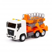 "МАЗ", автомобиль с подъёмником инерционный (со светом и звуком) (в коробке) арт. 94025