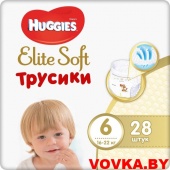 Трусики-подгузники Huggies Elite Soft 6 (16-22кг) 28шт. арт. 5029053547718