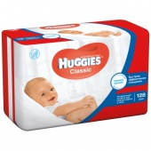 Салфетки влажные детские Huggies Classic (Duo Pack) 128шт. арт. 5029053561103