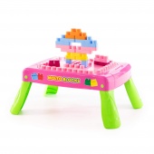 Набор игровой с конструктором (20 элементов) в коробке (розовый) арт. 58003