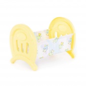 Кроватка сборная для кукол большая (в пакете) арт. 55996-2 (желтая)