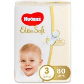 Подгузники Huggies Elite Soft 3 (5-9 кг) 80шт. арт. 5029053545295