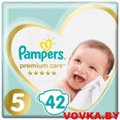 Подгузники Pampers Premium Care 5 Junior (11+ кг) 42 шт, Россия, арт. 8001090604699