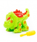 Конструктор-динозавр "Трицератопс" (32 элемента) (в пакете) арт.76717 Полесье