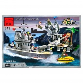 Конструктор Enlighten (Военный корабль и форт, 505 деталей), арт. 819