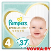 Подгузники Pampers Premium Care 4 Maxi (9-14 кг) 37 шт, Россия, арт. 8001090646491