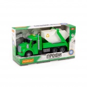 "Профи", автомобиль-контейнеровоз инерционный (со светом и звуком) (зелёный) (в коробке) арт.86259