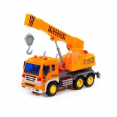"Сити", автомобиль-кран инерционный (со светом и звуком) (оранжевый) (в коробке) арт. 86556