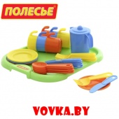 Набор детской посуды "Анюта" с подносом на 6 персон арт.3896