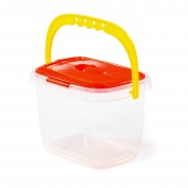 Ведро прямоугольное с крышкой, 3,5 литра арт.52087