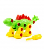 Конструктор-динозавр "Стегозавр" (30 элементов) (в пакете) арт. 76694 Полесье