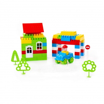 Конструктор "Строитель" (181 элемент) (в пакете) арт. 36124 Полесье