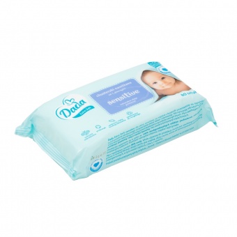 Салфетки влажные с 1 дня жизни Sensitive Dada Extra Soft (80шт.) арт. 5908272616576