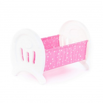 Кроватка сборная для кукол большая (в пакете) арт. 55996-3 (белая)