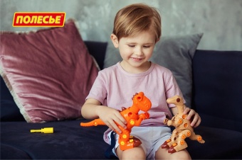 Конструктор-динозавр "Тираннозавр" (40 элементов) (в пакете) арт.76700 Полесье