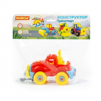 Конструктор-транспорт "Джип" (22 элемента) (в пакете) арт. 78216 Полесье