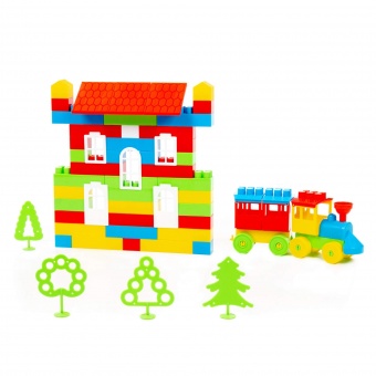 Конструктор "Строитель" (Средний, 95 элементов) (в мешке) арт. 0583 Полесье