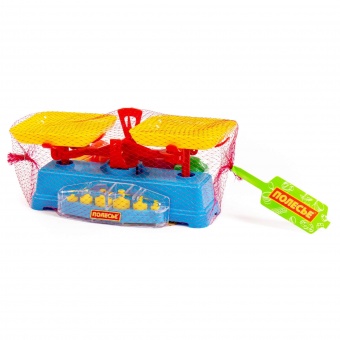 Игровой набор "Весы" + Набор продуктов (12 элементов) (в сеточке) арт. 53787