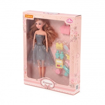 Кукла "Ксюша" (30 см) в платье + аксессуары (10 элементов) (в коробке №3), арт. 02550 Полесье
