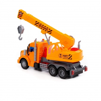 "Профи", автомобиль-кран инерционный (со светом и звуком) (оранжевый) (в коробке) арт. 86617