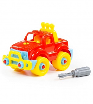 Конструктор-транспорт "Джип" (22 элемента) (в пакете) арт. 78216 Полесье