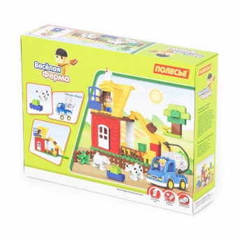 Конструктор "Макси" - "Весёлая ферма" (50 элементов) (в коробке) арт.77578 Полесье