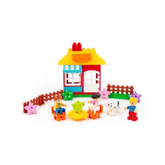 Конструктор "Макси" - "Весёлая ферма" (156 элементов) (в коробке) арт. 77592 Полесье