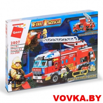Конструктор Enlighten "Пожарная машина", 366 деталей, арт. 2807