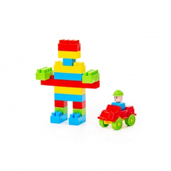 Конструктор "Строитель" (68 элементов) (в пакете) арт. 36094 Полесье